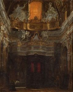 Interior De Iglesia by Gabriel Maureta y Aracil