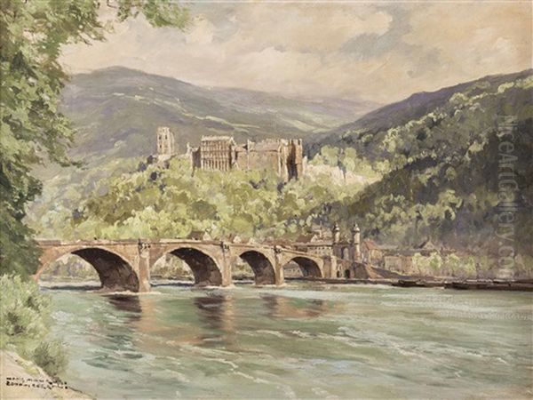 Blick Vom Neckarufer Auf Das Heidelberger Schloss - view 1
