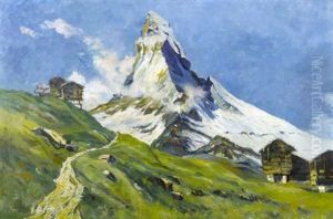 Alplandschaft Mit Blick Auf Das Matterhorn