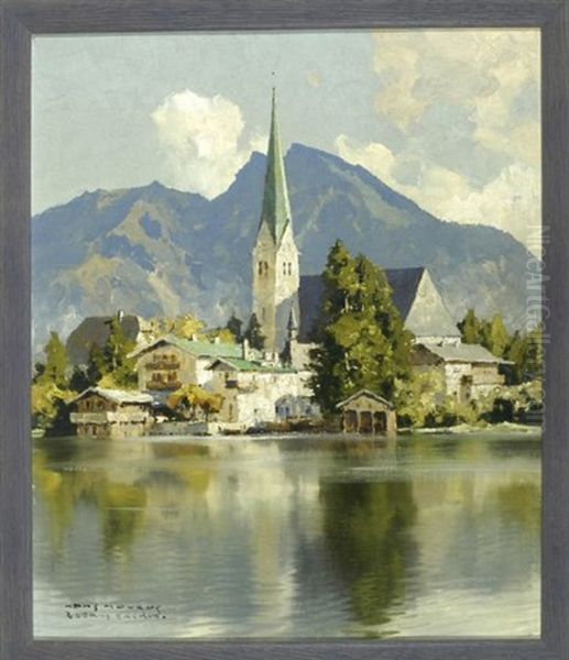 Stadtpartie Am Fluss Bei Egern - view 1