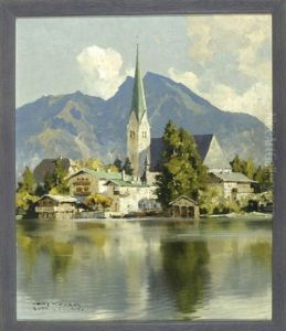 Stadtpartie Am Fluss Bei Egern Stadtpartie Am Fluss Bei Egern