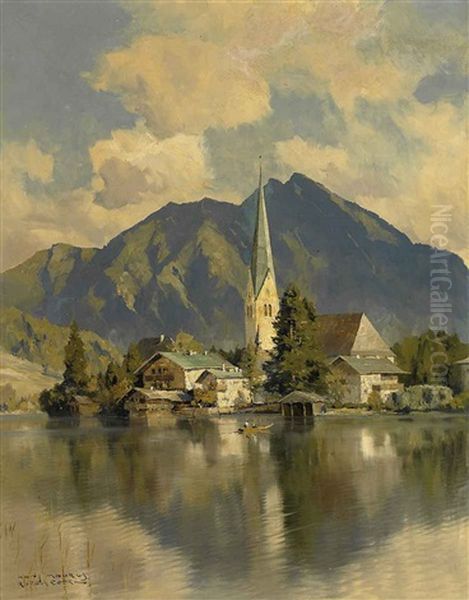Blick Auf Das Malerische Rottach-egern Mit Dem Wallberg - view 1