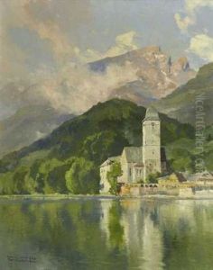 Blick Auf St. Wolfgang Am Wolfgangsee by Hans Maurus