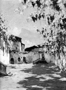 Alter Hof In Meran Mit Weinlauben