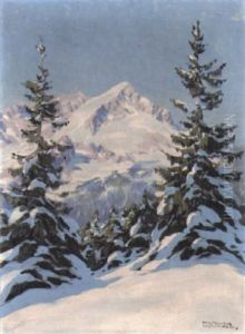 Wintertag In Den Dolomiten by Hans Maurus