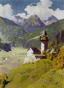 Ansicht Von Schloss Falkenstein In Obervellach by Hans Maurus