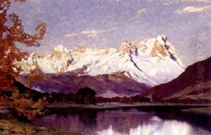 Abend Am Zellersee Mit Steinernem Meer Abend Am Zellersee Mit Steinernem Meer