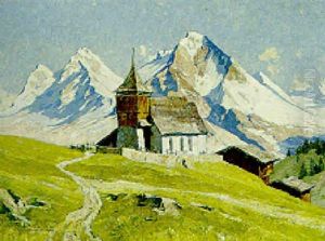 Das Bergkirchlein In Inner-arosa by Hans Maurus