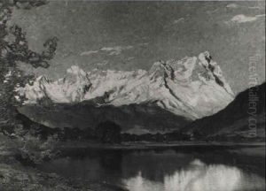 Abend Am Zellersee Mit Steinernem Meer Abend Am Zellersee Mit Steinernem Meer