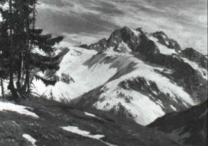 Die Dreitorspitze Vom Kreuzeck by Hans Maurus