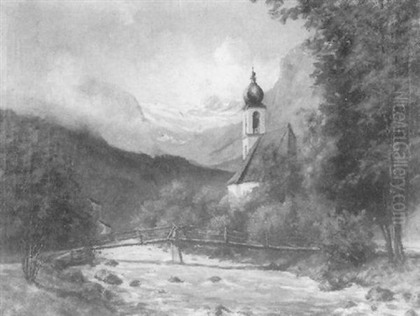 Oberlauf Der Iller Mit Dorfkirche - view 1