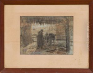 In The Barn by Anton Mauve