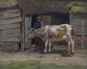 At The Cowshed by Anton Mauve