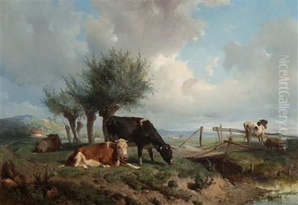 Cattle In A Landscape - view 1