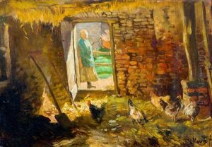 Stalinterieur Met Pluimvee by Anton Mauve