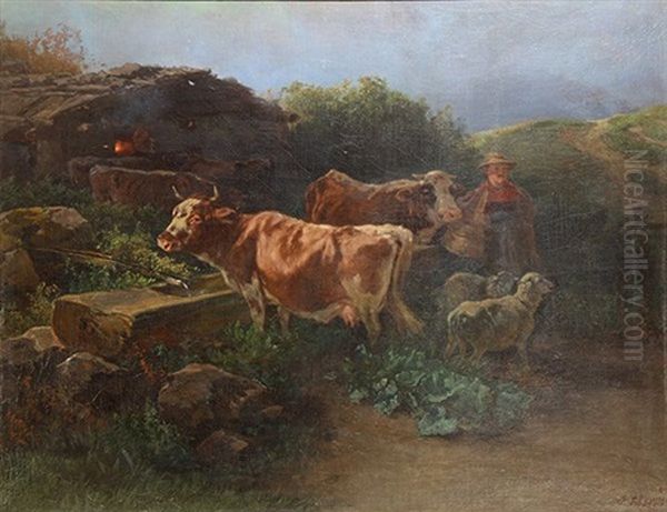 Frissan (north Holland) Scene With Cattle And Sheep - view 1