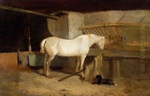 Trouwe Vrienden In De Stal by Anton Mauve