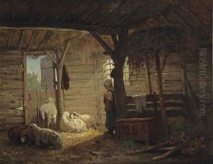 The Young Shepherdess by Anton Mauve