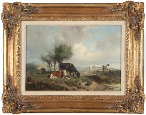 Cows In A Dutch Landscape by Anton Mauve