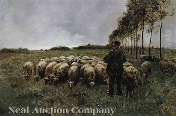 The Shepherd With His Flock - view 1