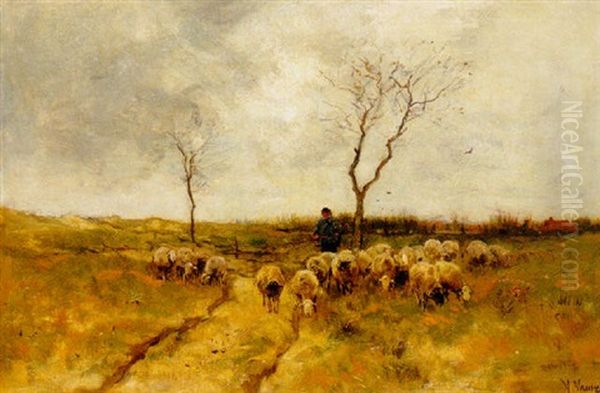 A Shepard With His Flock - view 1