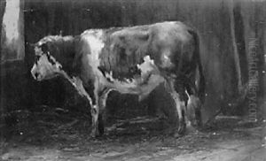 A Young Bull In A Stable by Anton Mauve