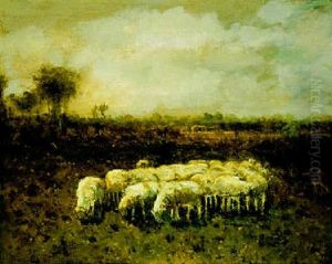Sheep With Shepherd by Anton Mauve