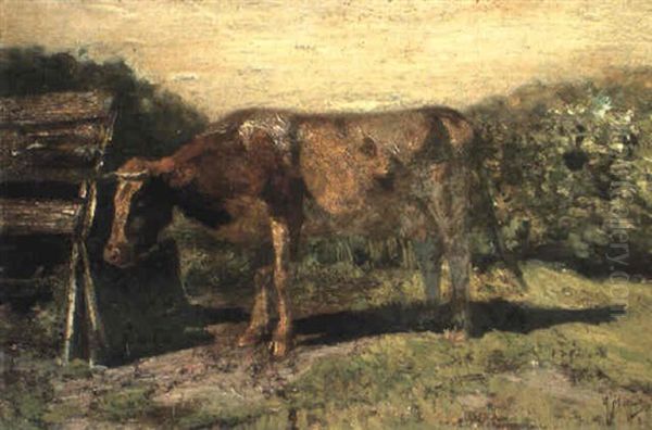 Cow By A Shed In A Landscape - view 1