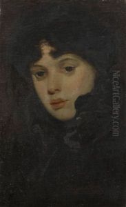 Portrait Einer Jungen Frau by Gabriel von Max