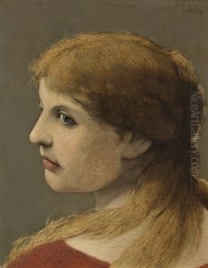 Portrait Einer Jungen Dame by Gabriel von Max