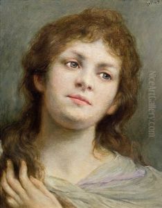 Sehnsucht (madchenportrat) by Gabriel von Max