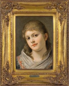 Portrait Of Girl by Gabriel von Max