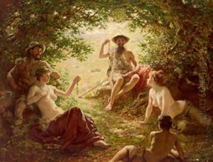 Bukolische Szene by Gabriel von Max