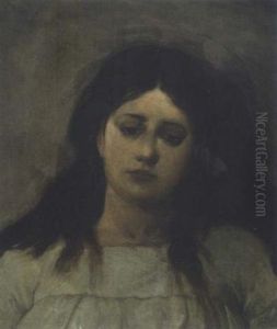 Bildnis Einer Jungen Frau Mit Gesenktem Blick