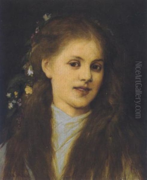 Madchen Mit Blumen Im Haar - view 1