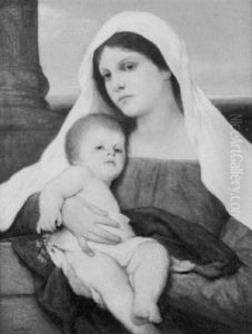 Madonna Mit Kind by Gabriel von Max