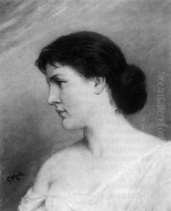 Damenportrat Im Profil Nach Links by Gabriel von Max