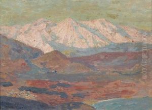Les Alpes Vu D'antibes by Edgar Maxence