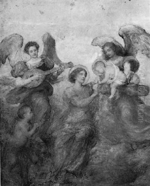 Saint-michel En Adoration Devant L'enfant Jesus - view 1