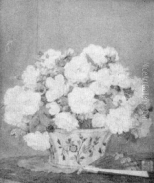 White Roses In A Bowl - view 1