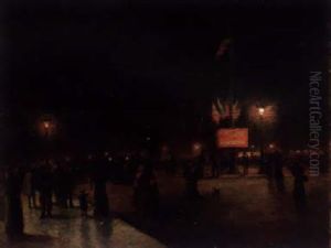 Le Soir Sur La Place De St. Germain Des Pres by Donald Maxwell