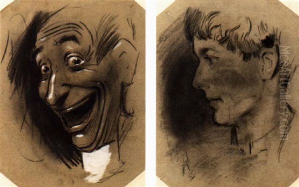 Self Portrait, Caricatures And Figure Studies - view 1