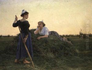 Le Repos Pendant La Moisson by Theophile Henri Mayan