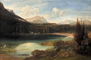 Landschaft Mit See by Josef Mayburger