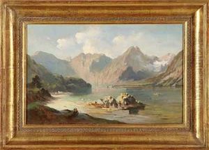 Blick Uber Den Konigssee Nach St. Bartholoma