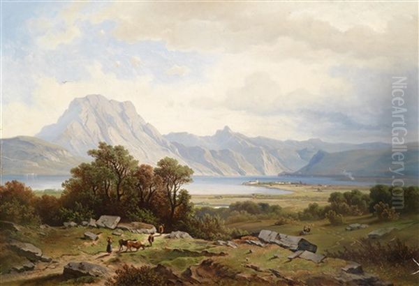 Traunsee Mit Schlos Orth - view 1