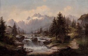 Gebirgsfluss (mit Dem Dachstein?)