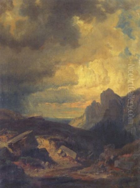 Aufziehendes Gewitter Uber Hochalm - view 1