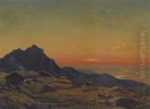 Abendstimming Auf Einer Salzburger Alm by Josef Mayburger