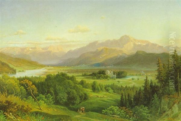 Schlos Anif Vom Monchsberg (richterhohe) Aus Gesehen - view 1
